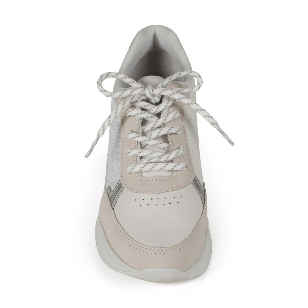 Tênis Kolosh Upper Casual Feminino C3985 Branco/Bege/Prata 6