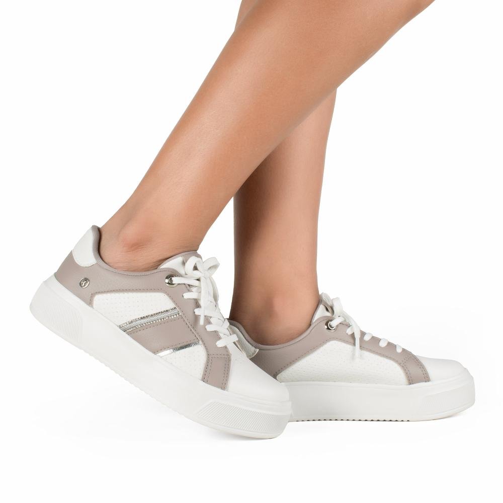 Tênis Kolosh Flatform Feminino C3544A Branco/cinza 2
