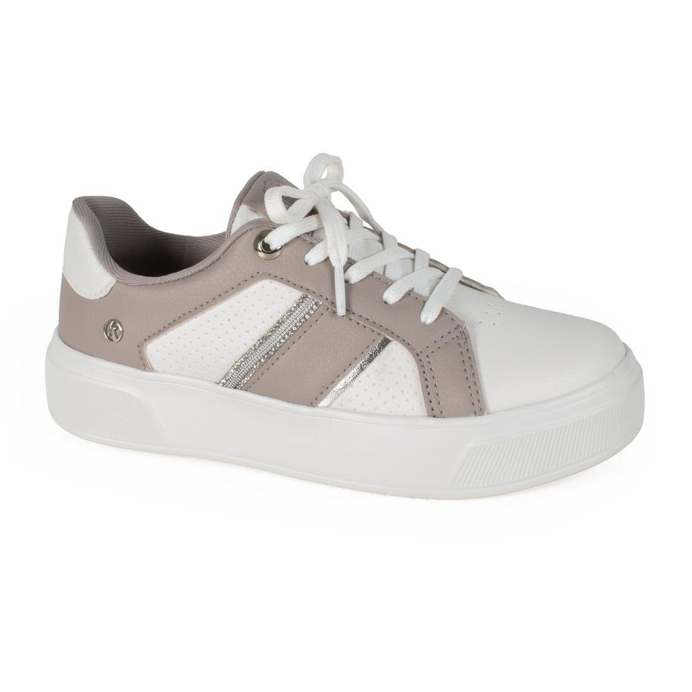 Tênis Kolosh Flatform Feminino C3544A Branco/cinza 3