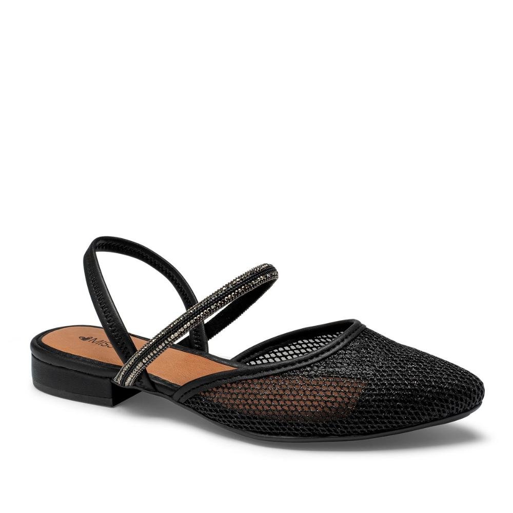 Sapato Mississipi de Salto Baixo Feminino MB556 Preto