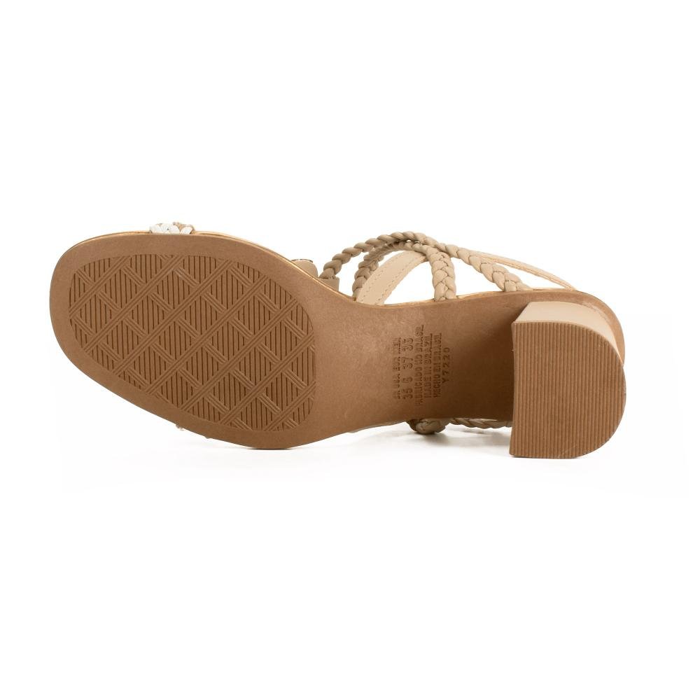 Sandália Dakota de Salto Bloco Feminina Y9301 Bege 5