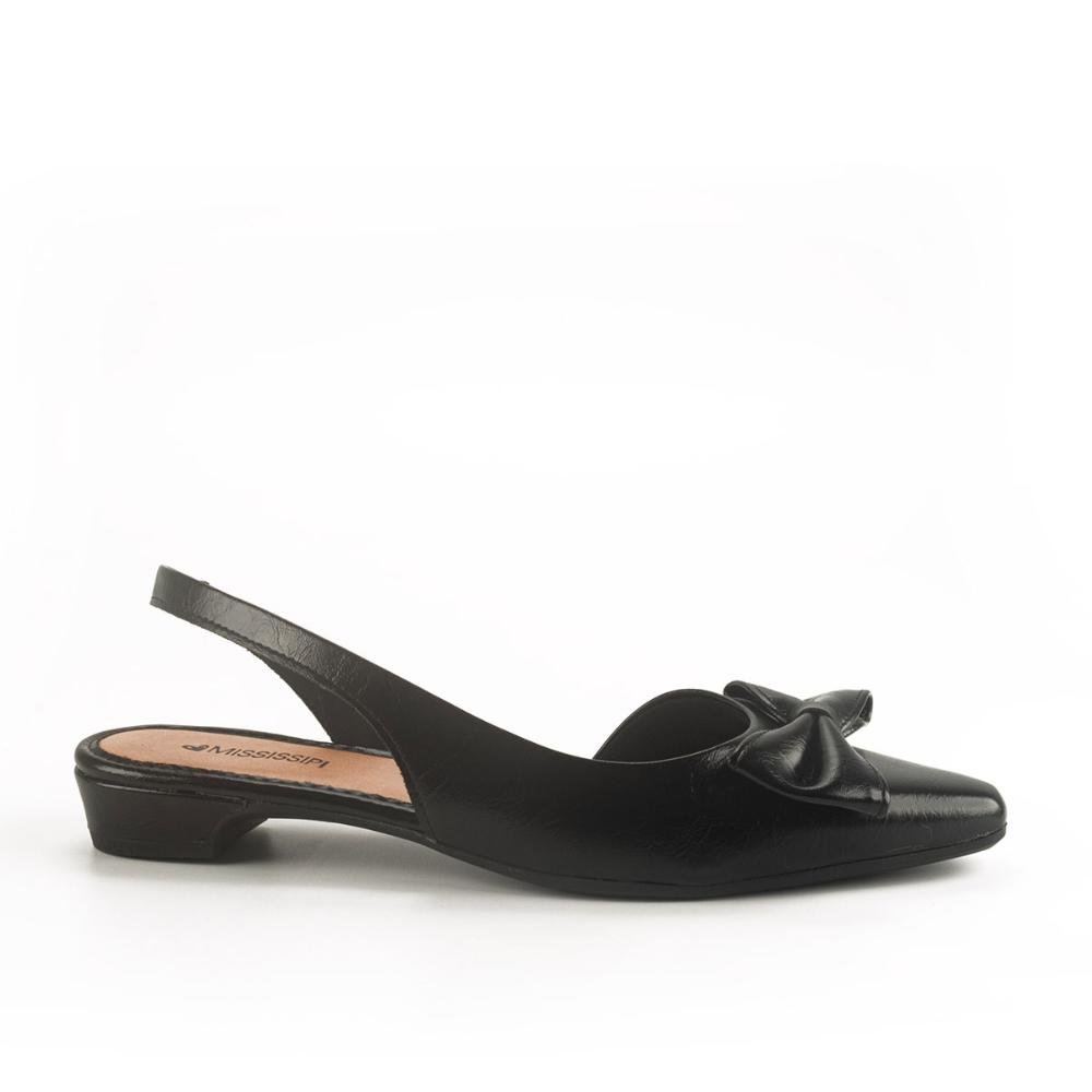 Sapato Mississipi de Salto Baixo Feminino MC173 Preto 1