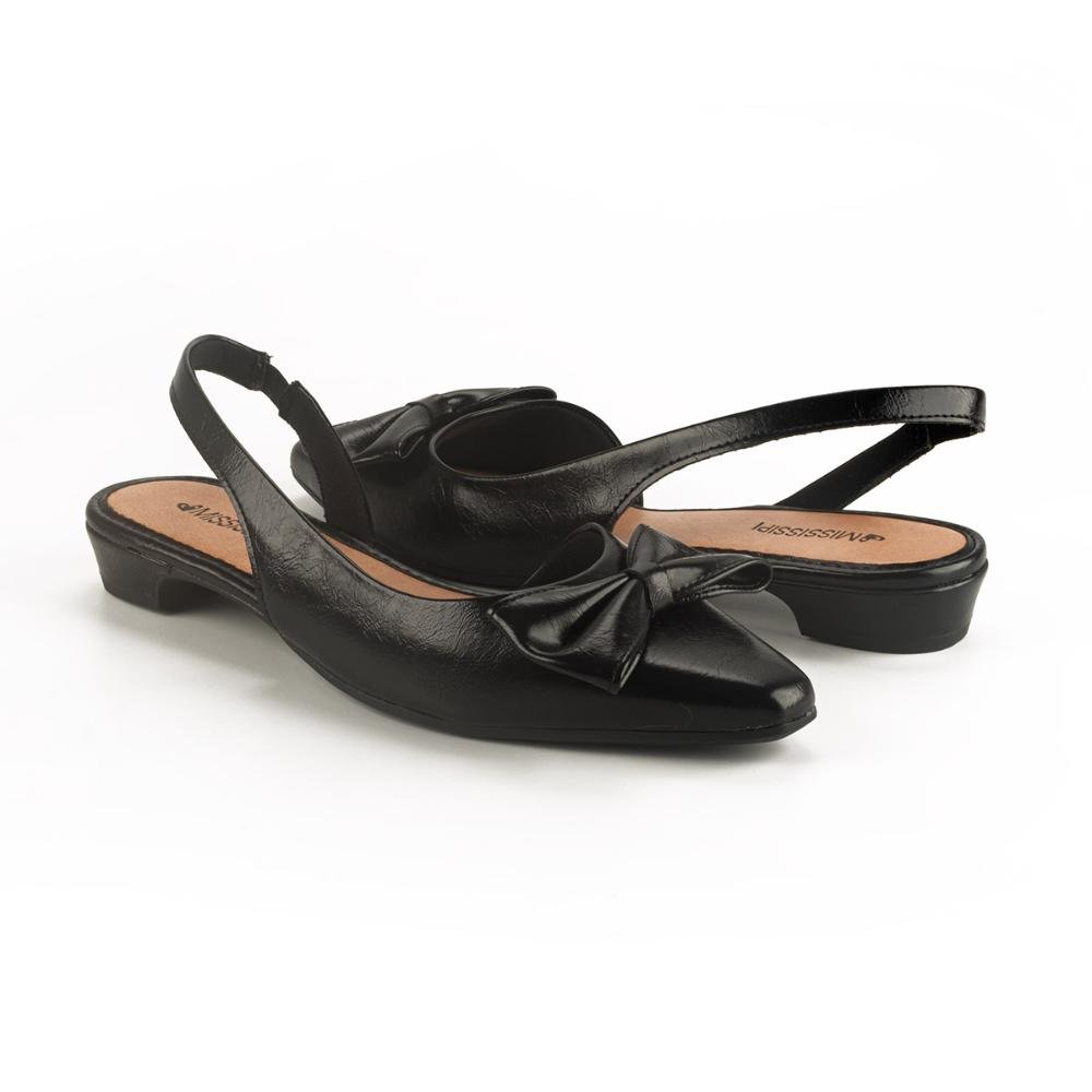 Sapato Mississipi de Salto Baixo Feminino MC173 Preto 6