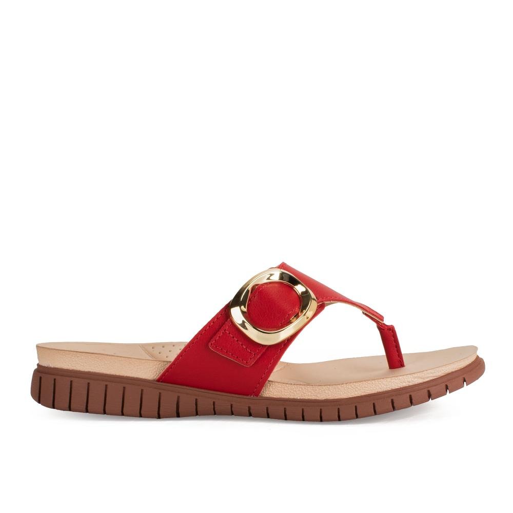 Chinelo Campesí Anabela Feminina CP883 Vermelho 3