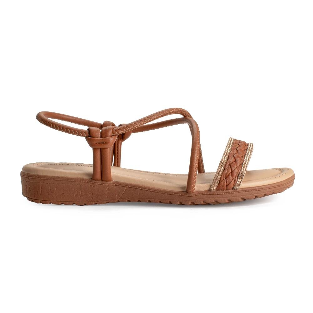 Sandália Campesí Anabela Feminina CE612 Caramelo 3