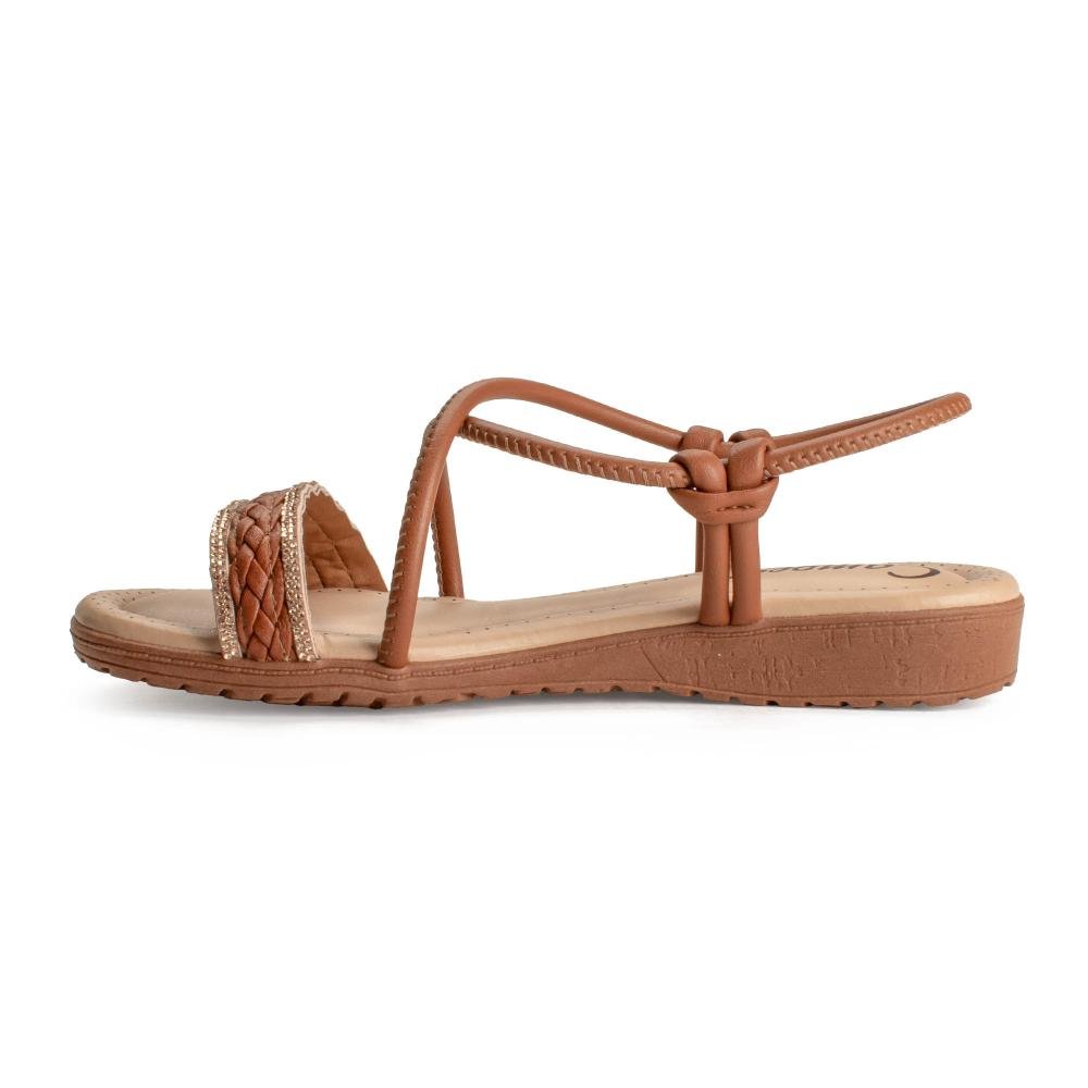 Sandália Campesí Anabela Feminina CE612 Caramelo 4
