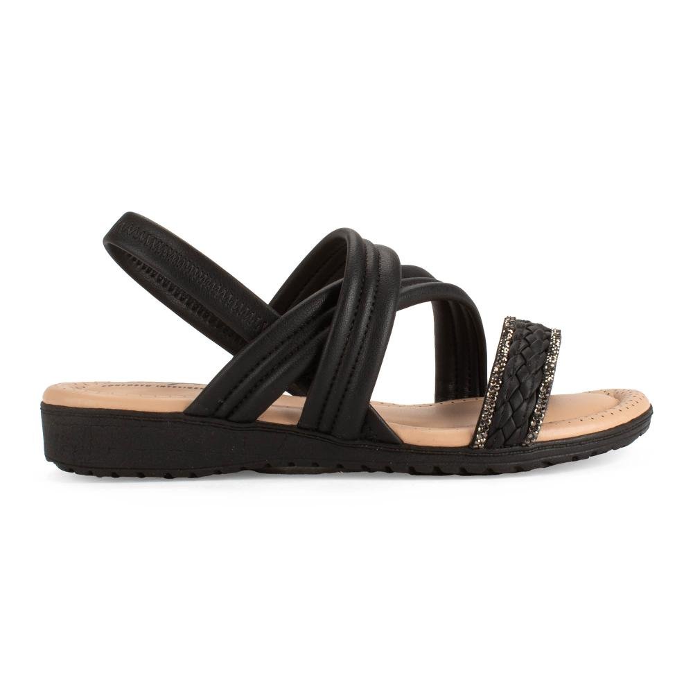 Sandália Campesí Anabela Feminina CE613 Preto 3