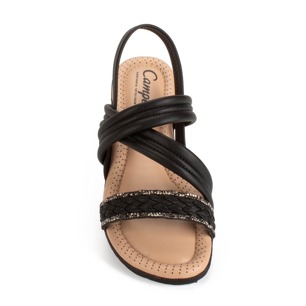 Sandália Campesí Anabela Feminina CE613 Preto 6