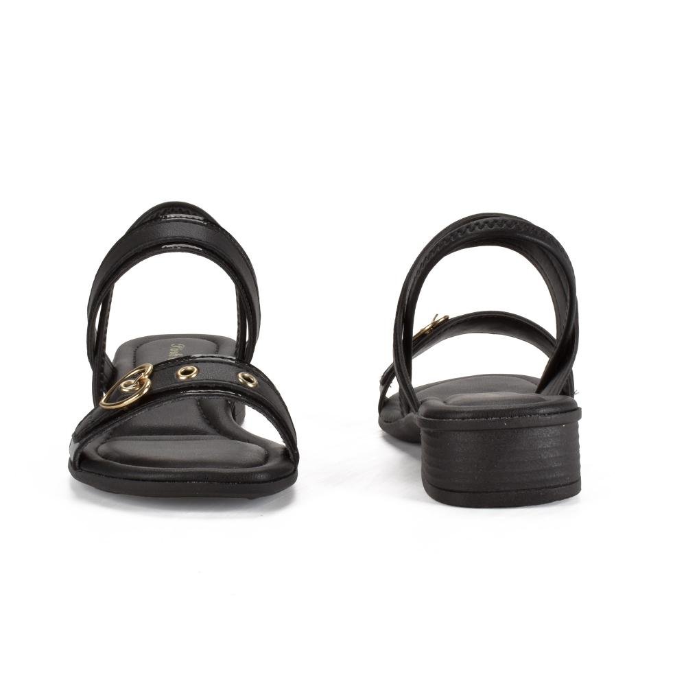 Sandália Pink Cats Infantil de Salto Bloco V5751 Preto 5