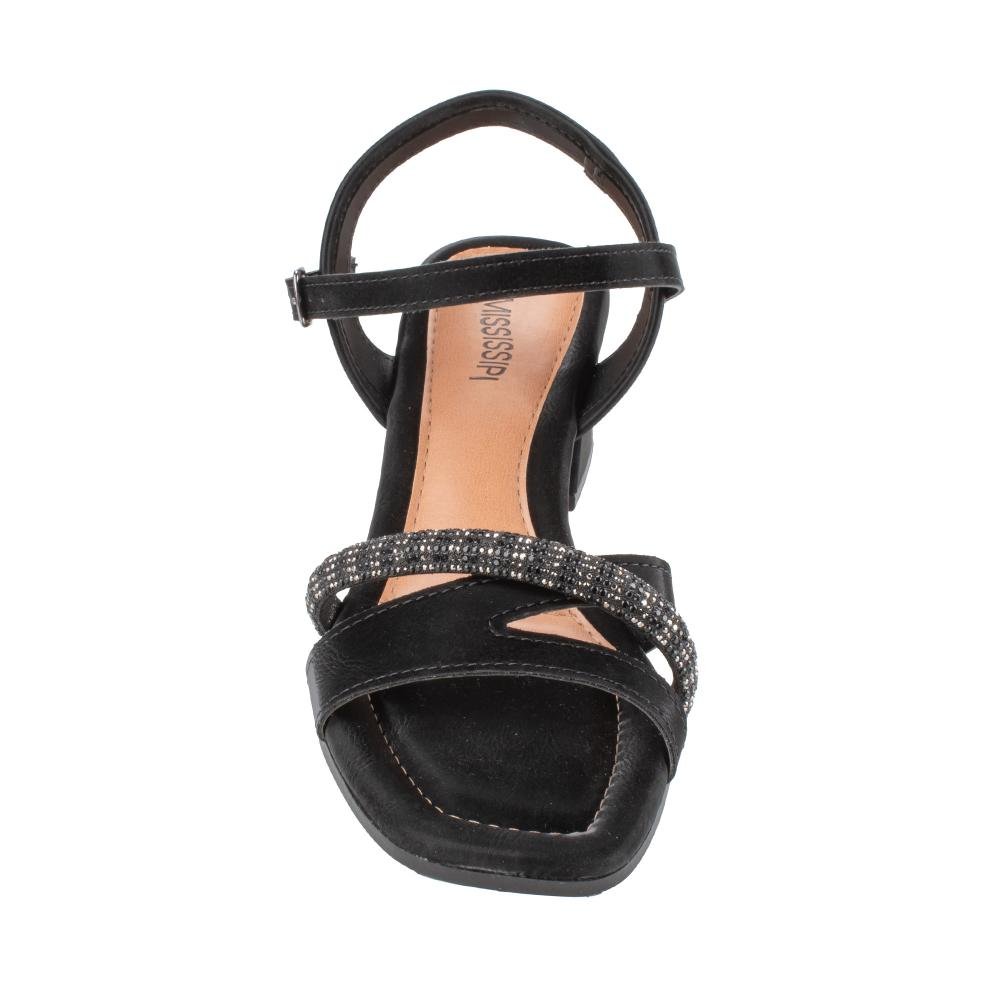 Sandália Mississipi de Salto Bloco Feminina MF862 Preto 6