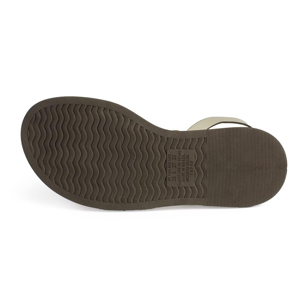 Sandália Tanara Flatform Feminina T9222 Bege Claro 5