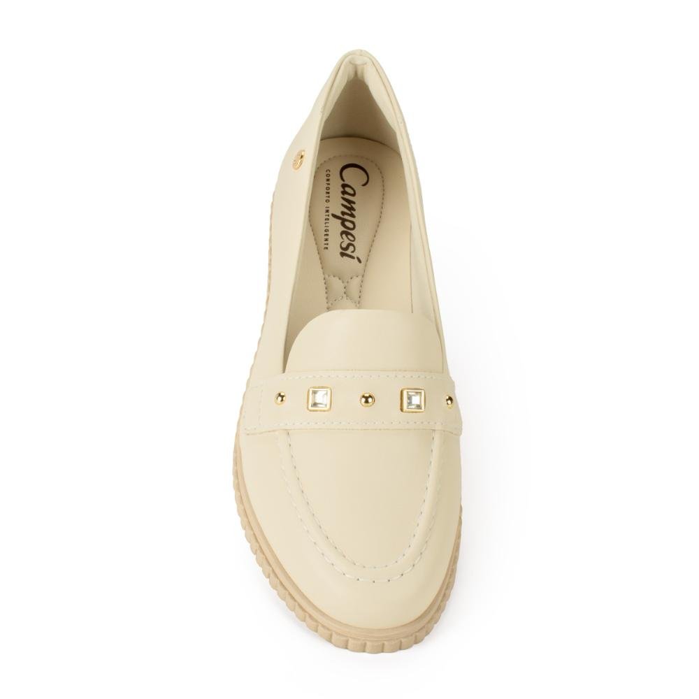 Sapato Campesí Loafer Feminino CP721 Bege Claro 6