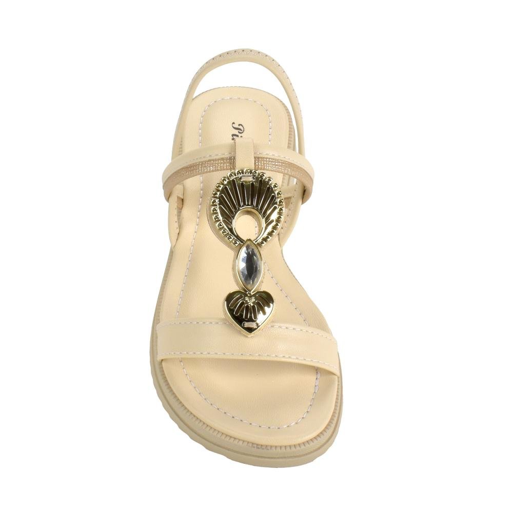 Sandália Pink Cats Infantil Flatform V5602 Bege 6