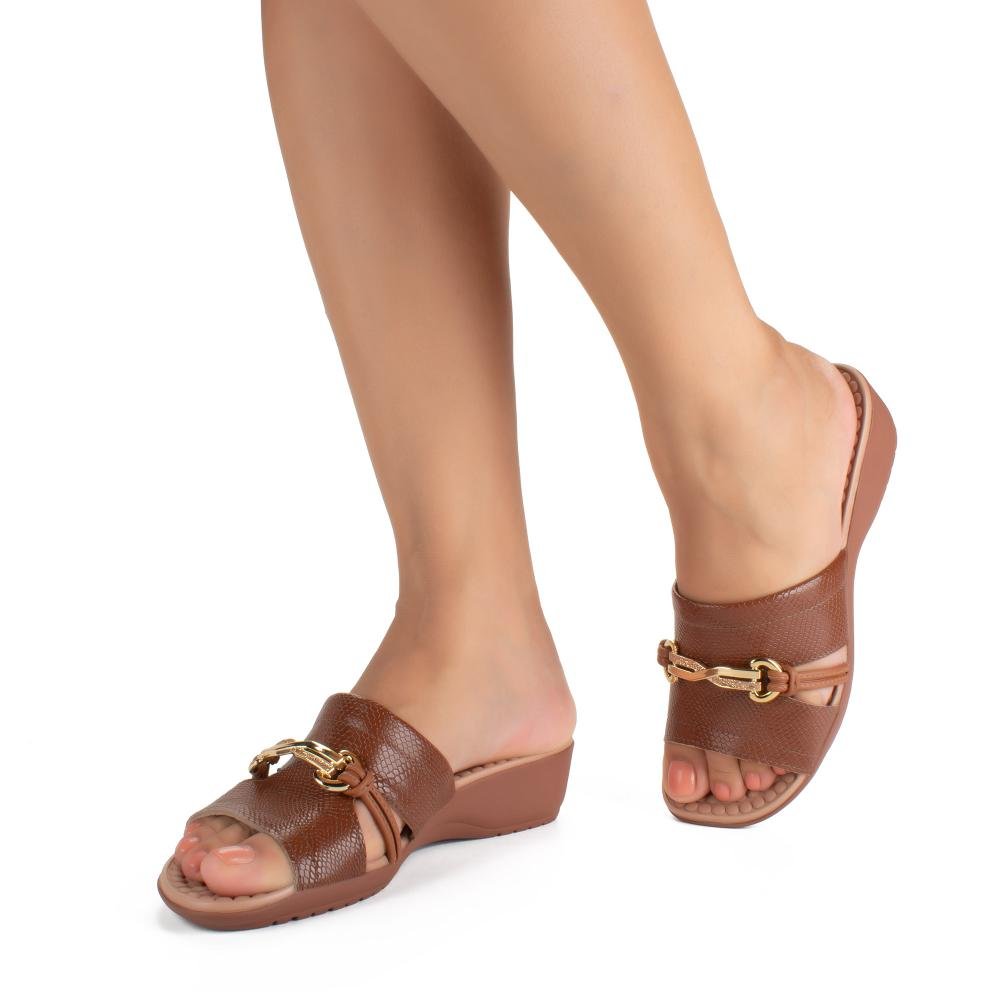 Tamanco Campesí Anabela Feminina CP824 Caramelo 2