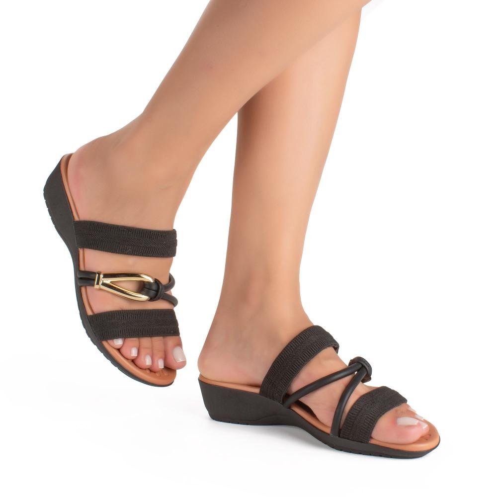 Tamanco Campesí Anabela Feminina CE232 Preto 2