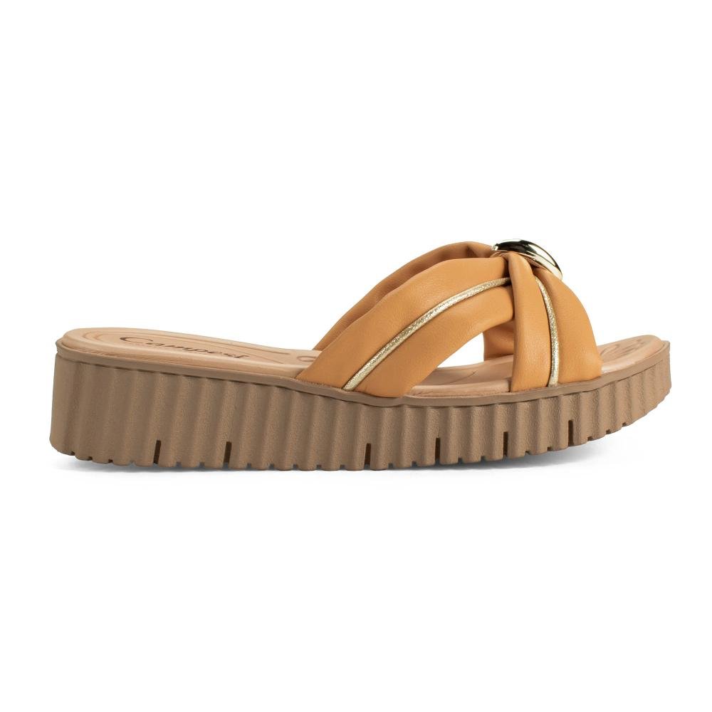 Tamanco Campesí Flatform Feminina CP551 Caramelo 3