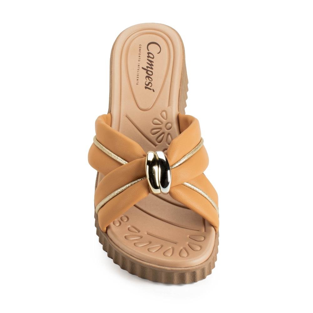 Tamanco Campesí Flatform Feminina CP551 Caramelo 6
