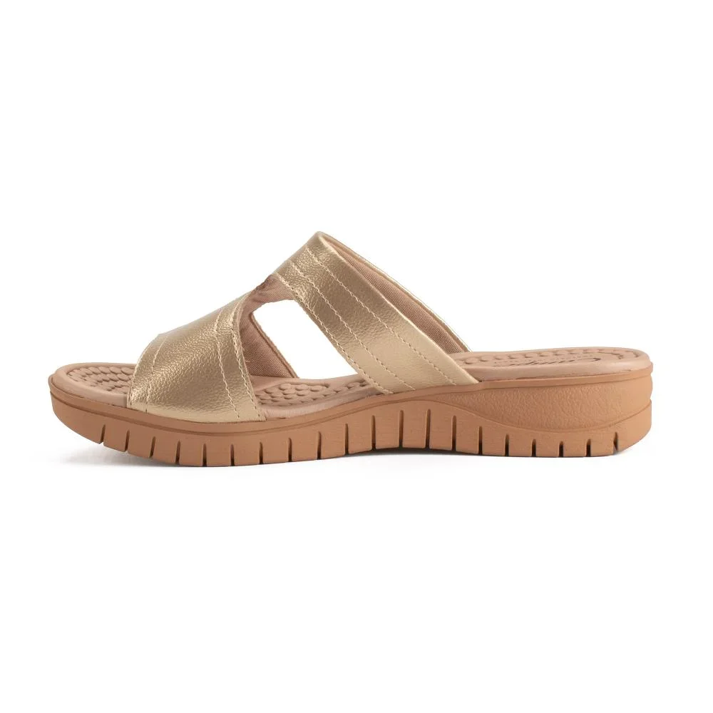 Tamanco Campesí Flatform Metalizado Feminina CP352 Metalizado/Ouro 4