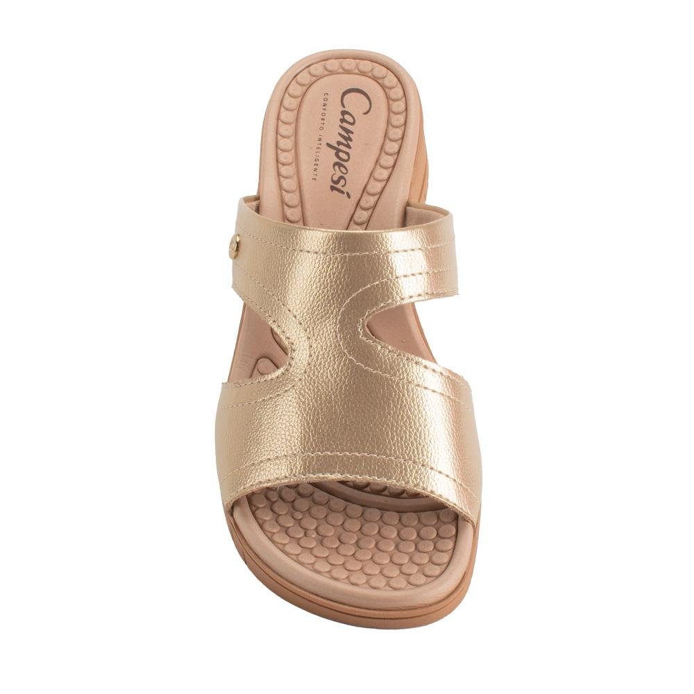 Tamanco Campesí Flatform Metalizado Feminina CP352 Metalizado/Ouro 6
