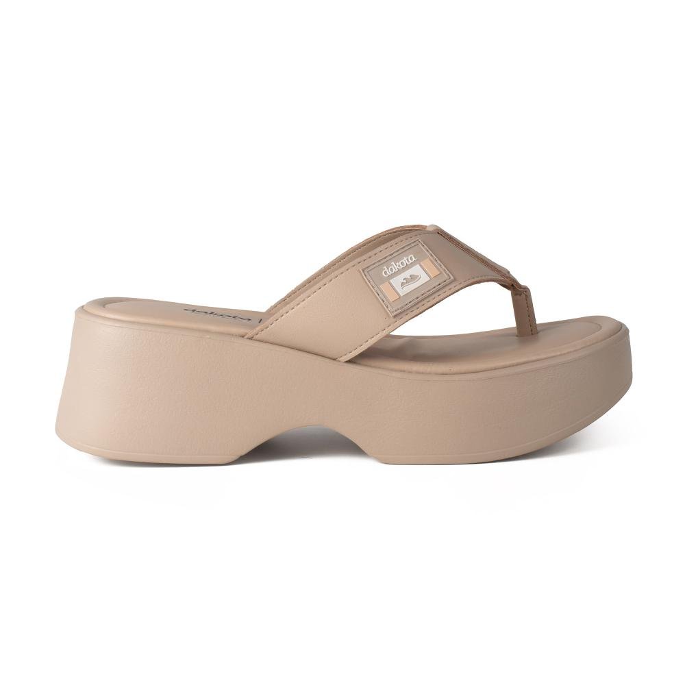 Tamanco Dakota Anabela Feminina Y9691 Bege 3