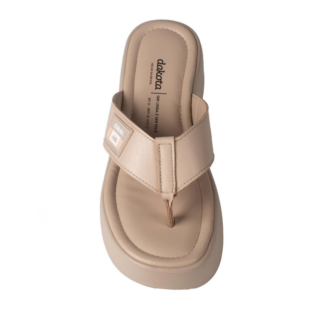 Tamanco Dakota Anabela Feminina Y9691 Bege 6