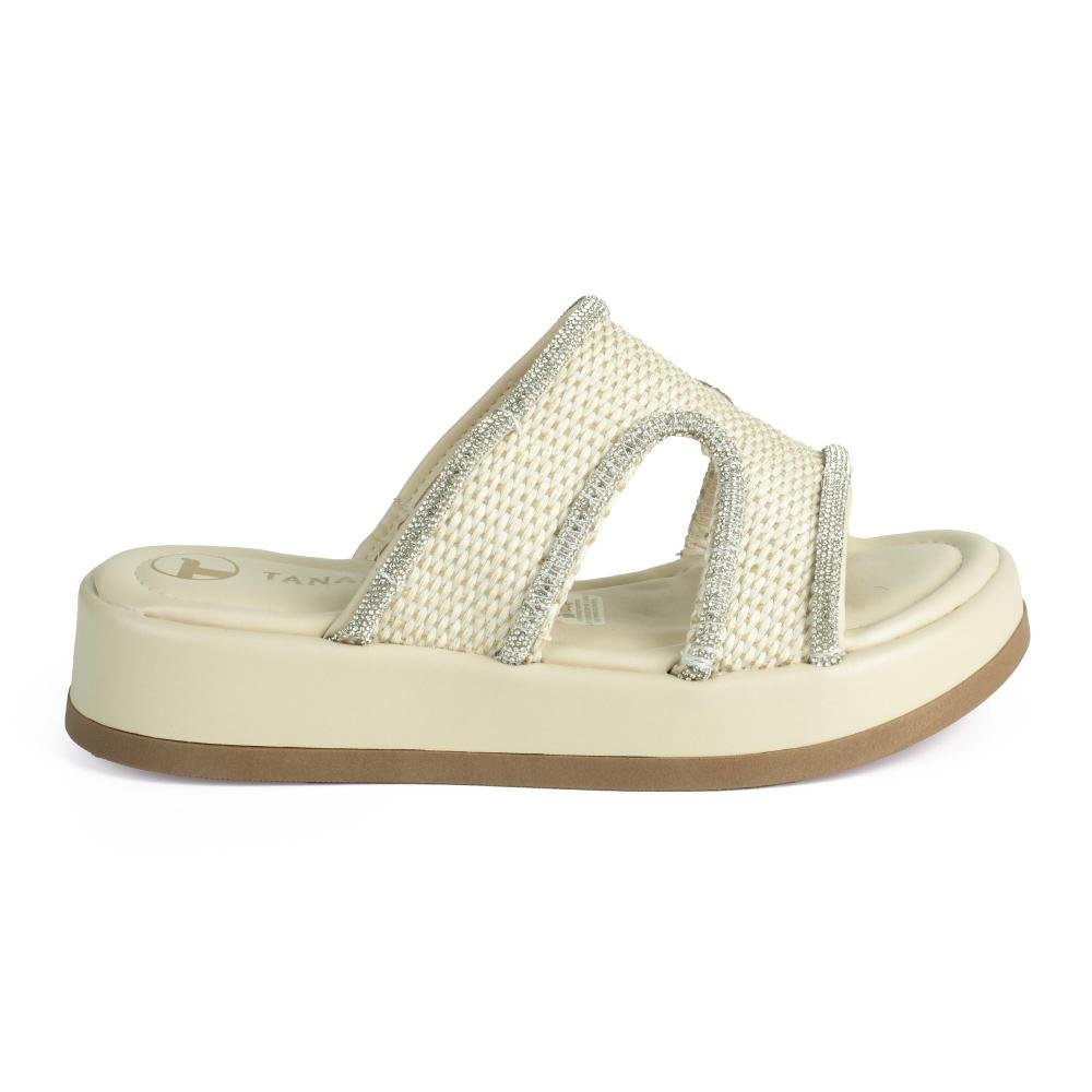 Tamanco Tanara Flatform Feminina T9223 Bege Claro 3
