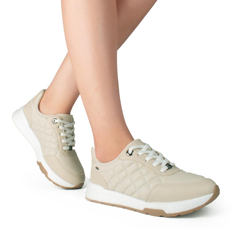 Tênis Dakota Casual Feminino D0714 Bege Claro 2