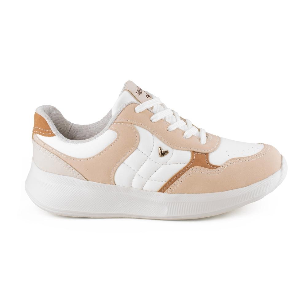 Tênis Mississipi Casual Feminino MF602 Bege/Branco 3