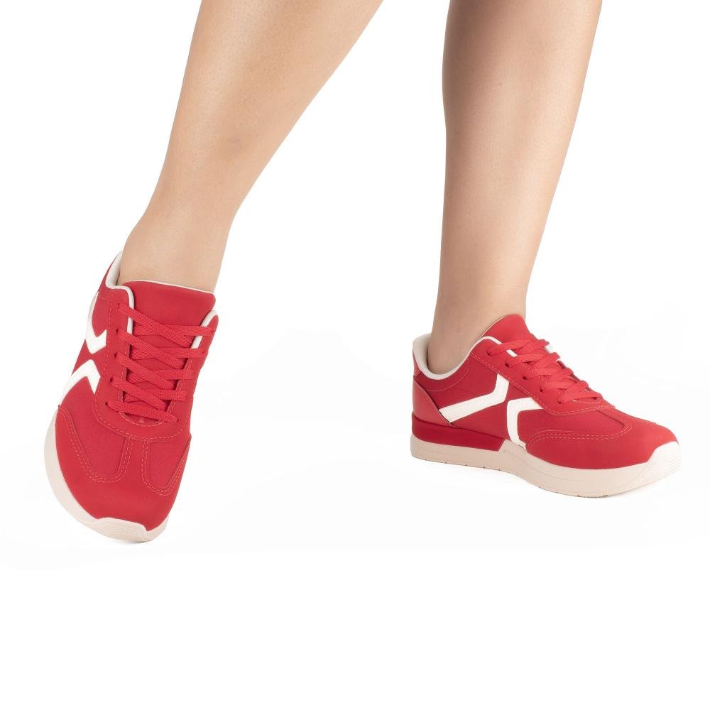 Tênis Mississipi Jogging Feminino MF632 Vermelho 2