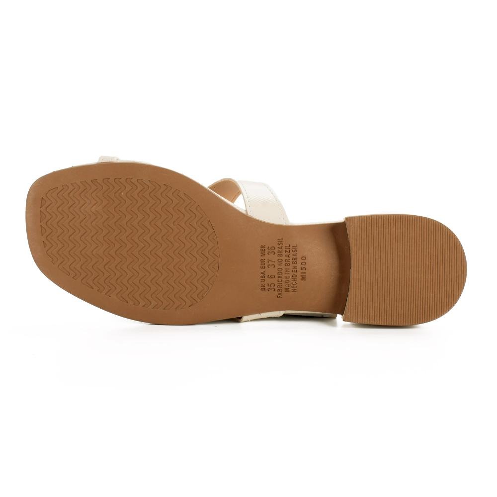 Tamanco Mississipi de Salto Baixo Feminina MF701 Bege Claro 5