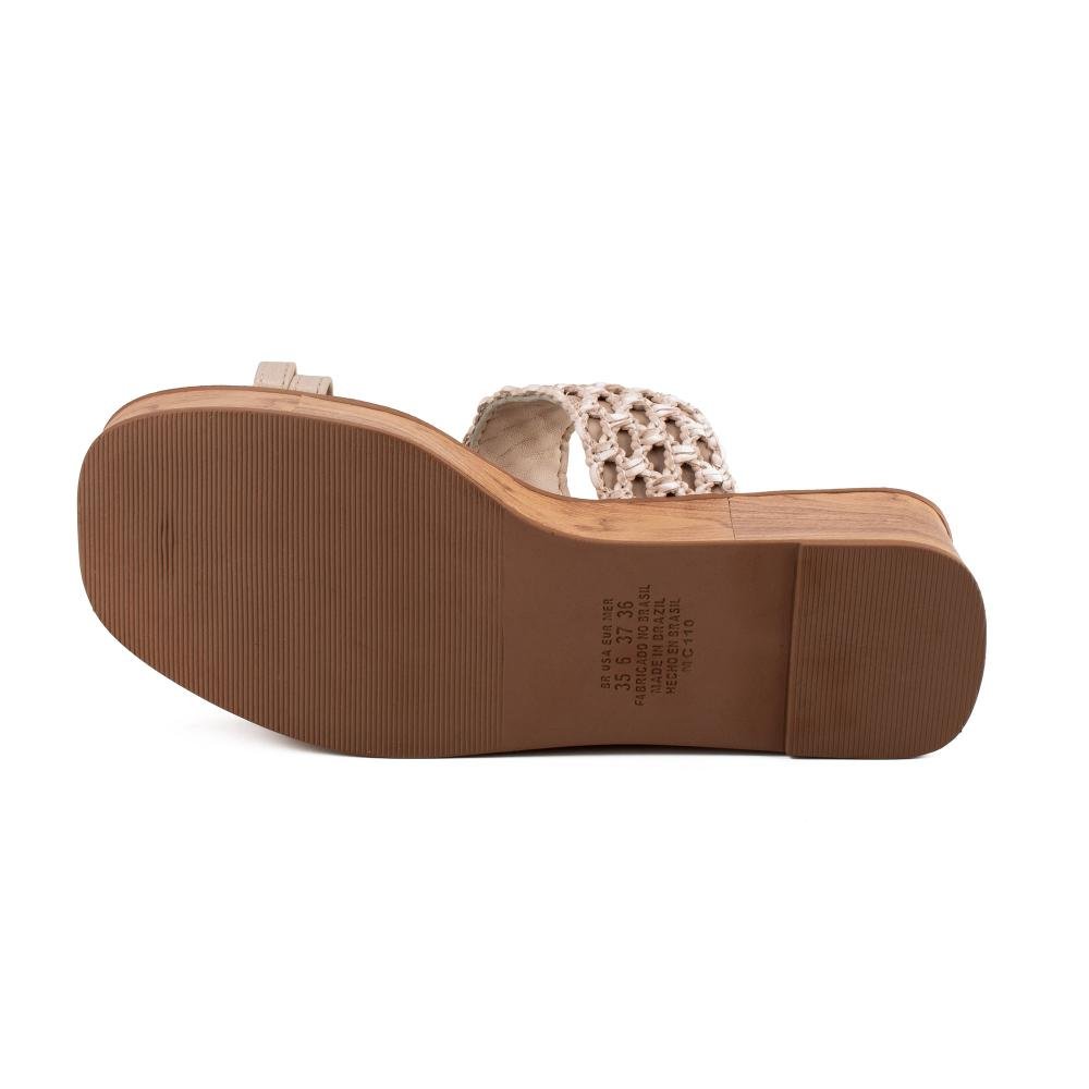 Tamanco Mississipi Anabela Feminina MF491 Bege 5