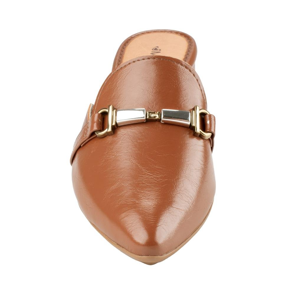 Mule Mississipi de Salto Baixo Feminina MF553 Caramelo 6