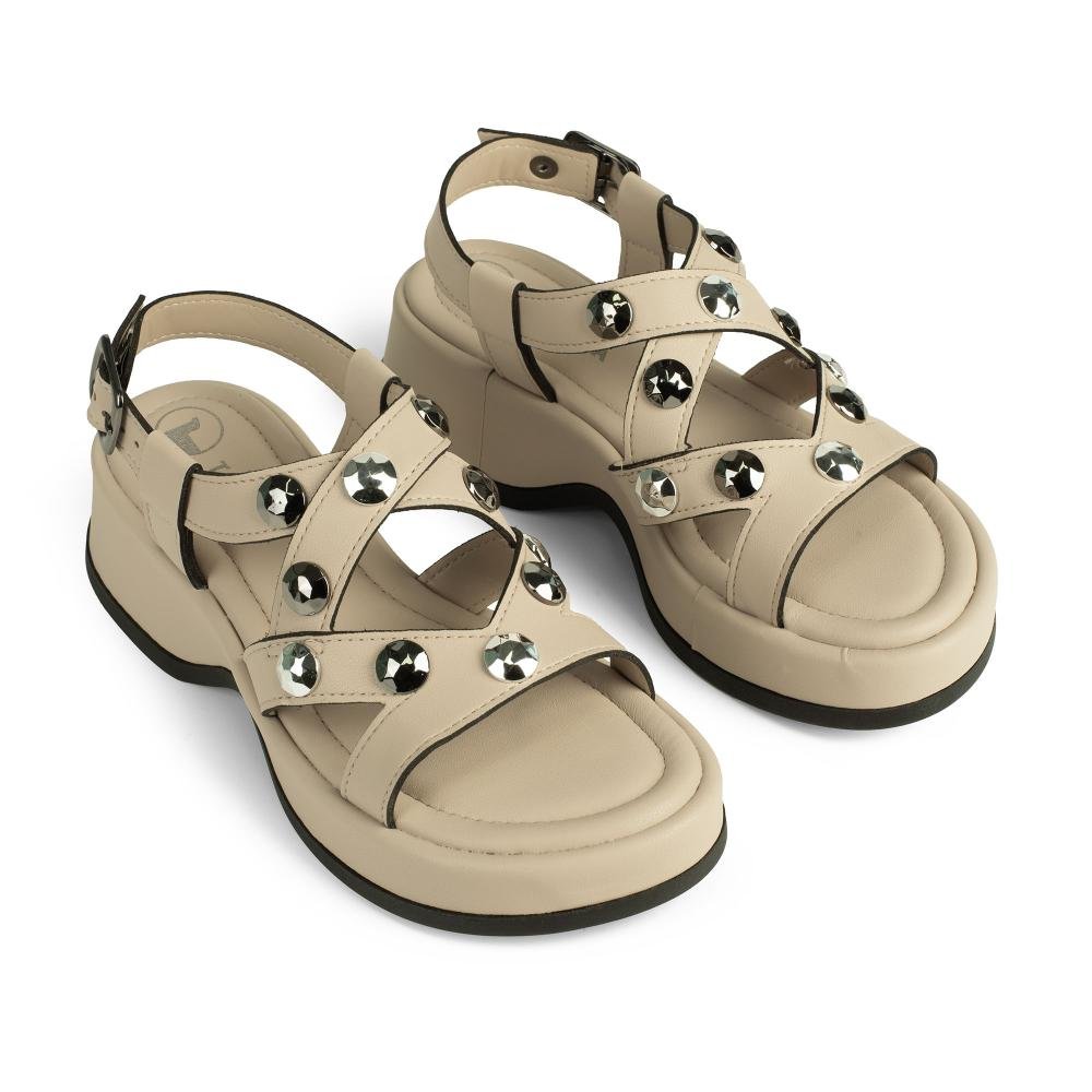 Sandália Tanara Flatform Feminina T9232 Bege 6