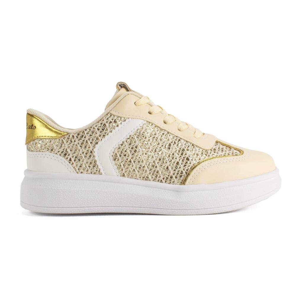 Tênis Pink Cats Infantil Flatform V5631 Amarelo 2