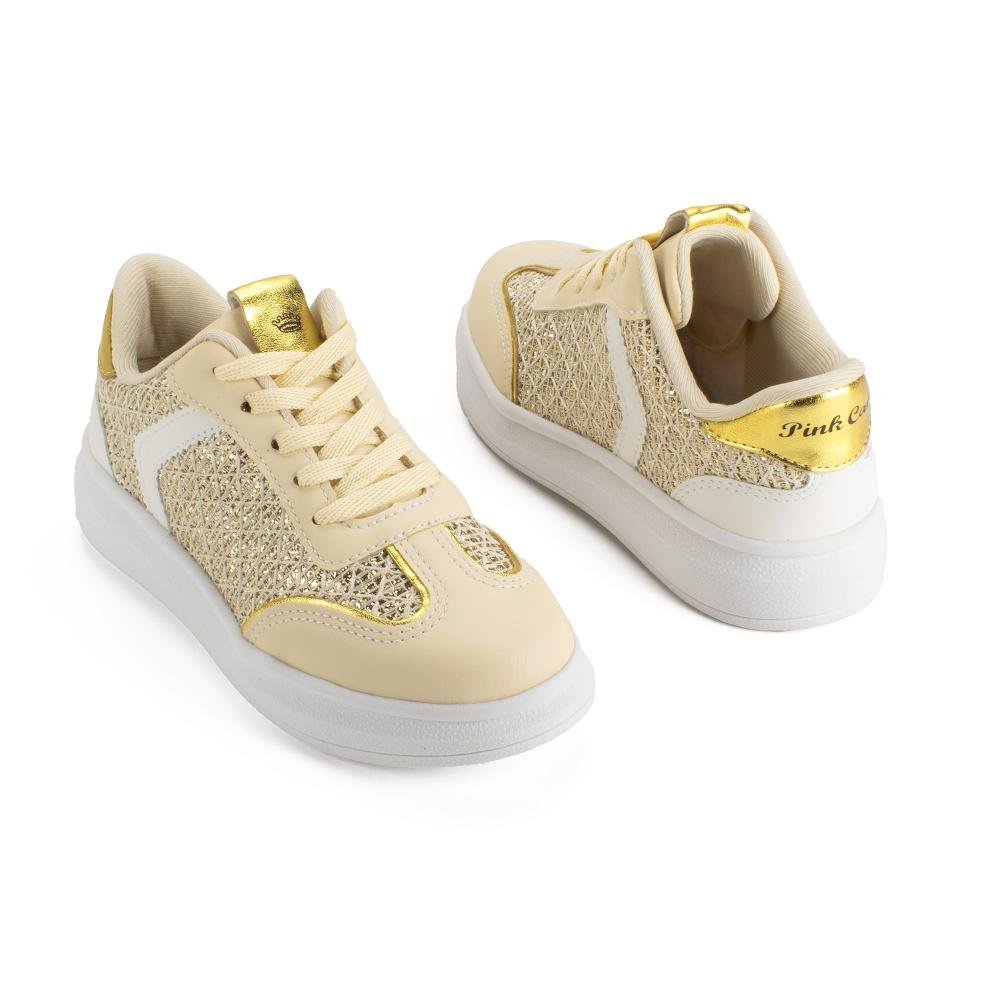 Tênis Pink Cats Infantil Flatform V5631 Amarelo 6