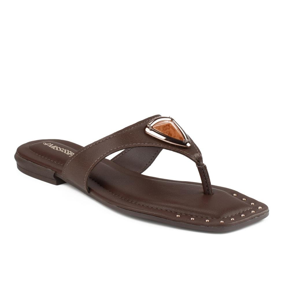 Chinelo Mississipi Feminina MF322 Marrom 1