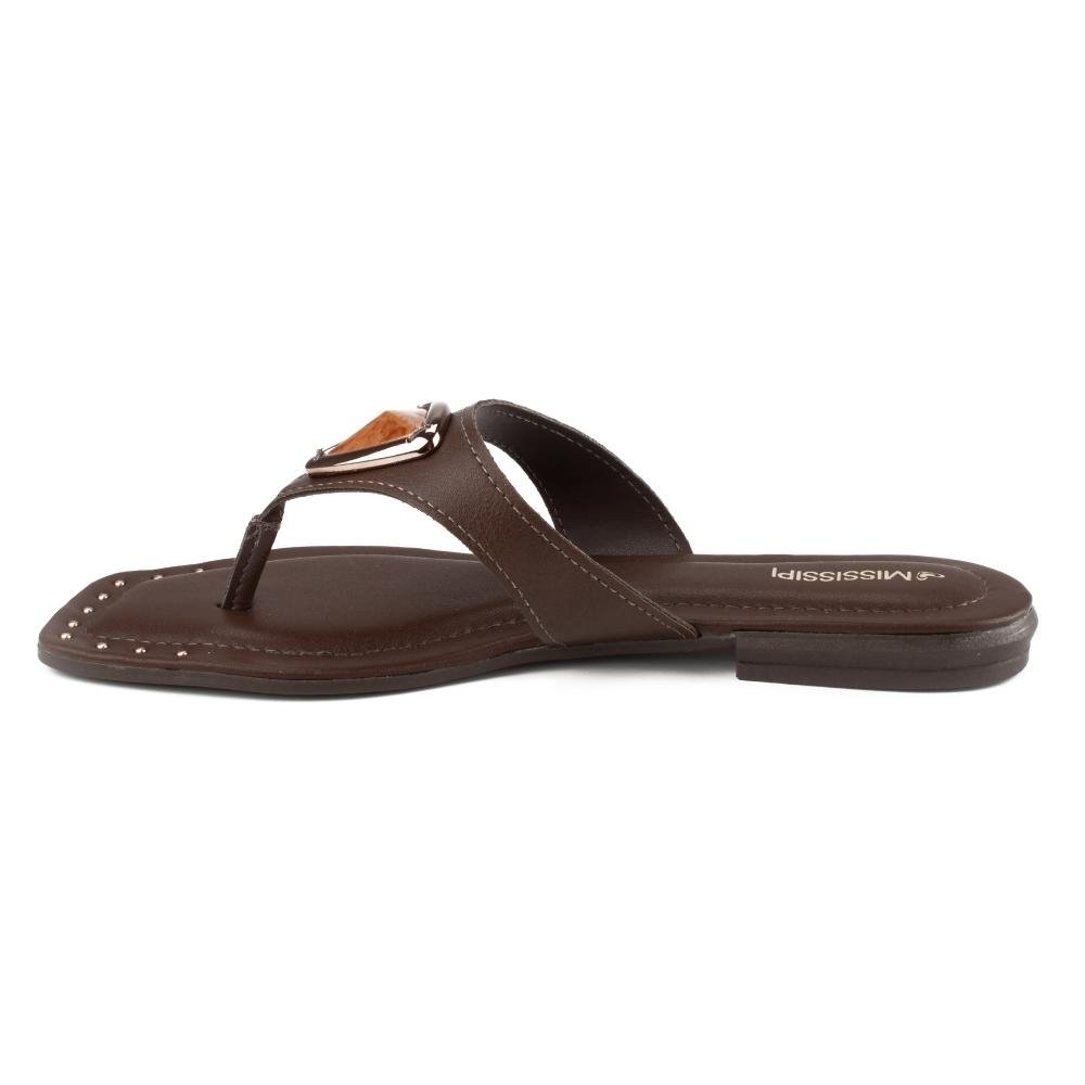 Chinelo Mississipi Feminina MF322 Marrom 4