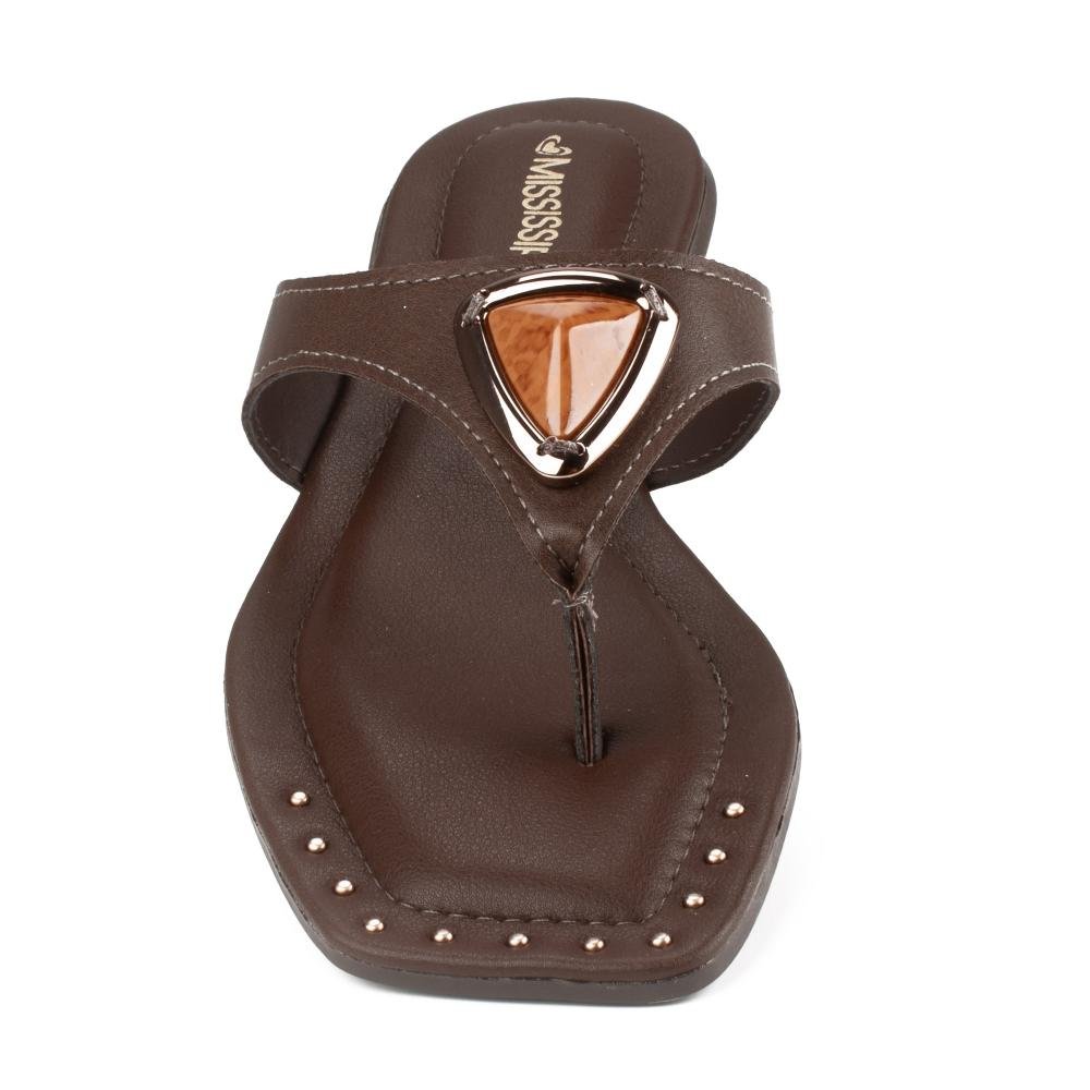 Chinelo Mississipi Feminina MF322 Marrom 6