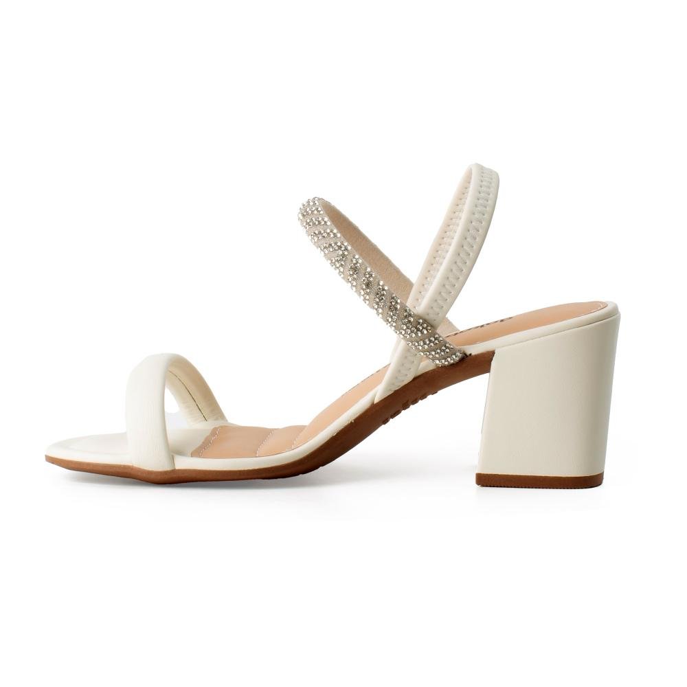 Sandália Dakota de Salto Bloco Feminina Y9962 Branco 4