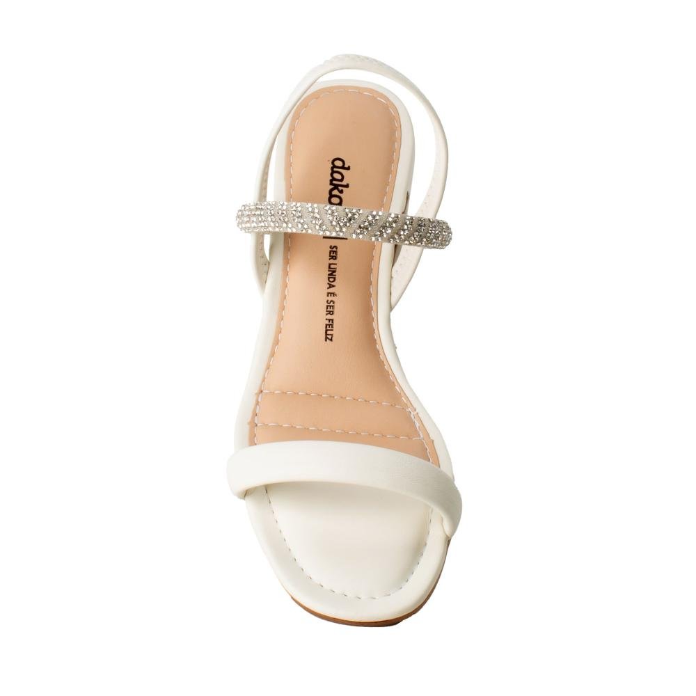 Sandália Dakota de Salto Bloco Feminina Y9962 Branco 6