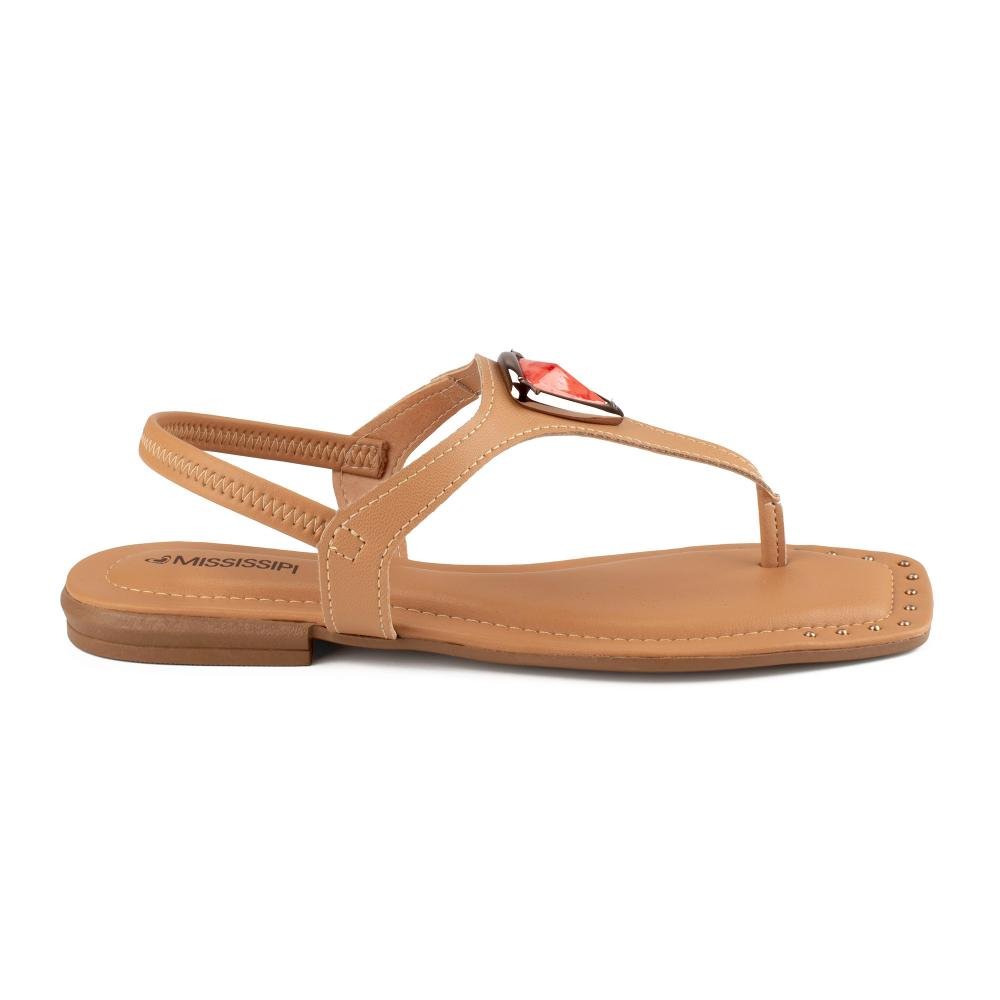 Sandália Mississipi Rasteira Feminina MF323 Caramelo 3