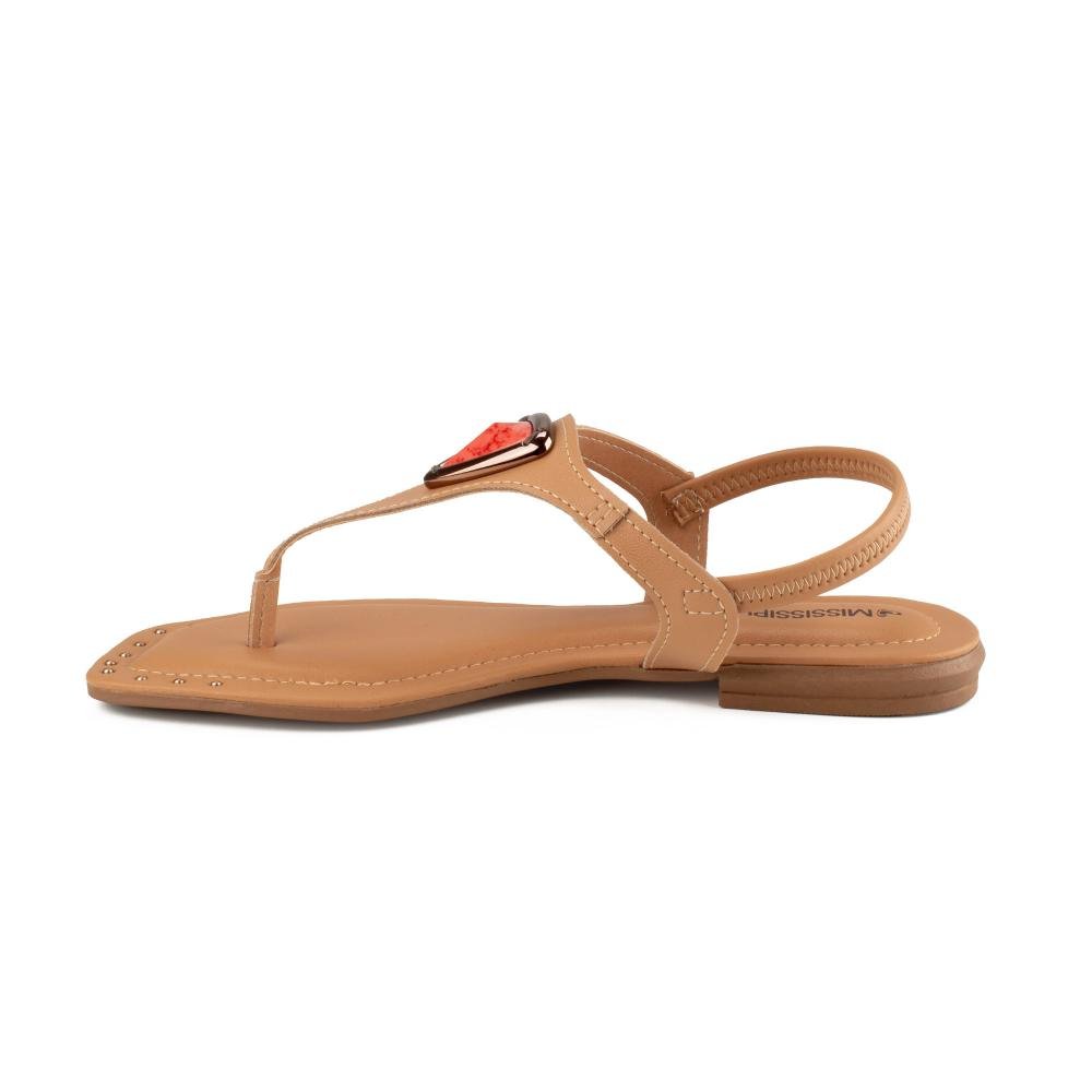 Sandália Mississipi Rasteira Feminina MF323 Caramelo 4