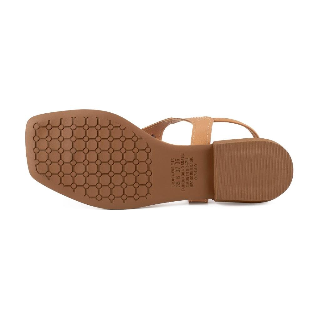 Sandália Mississipi Rasteira Feminina MF323 Caramelo 5