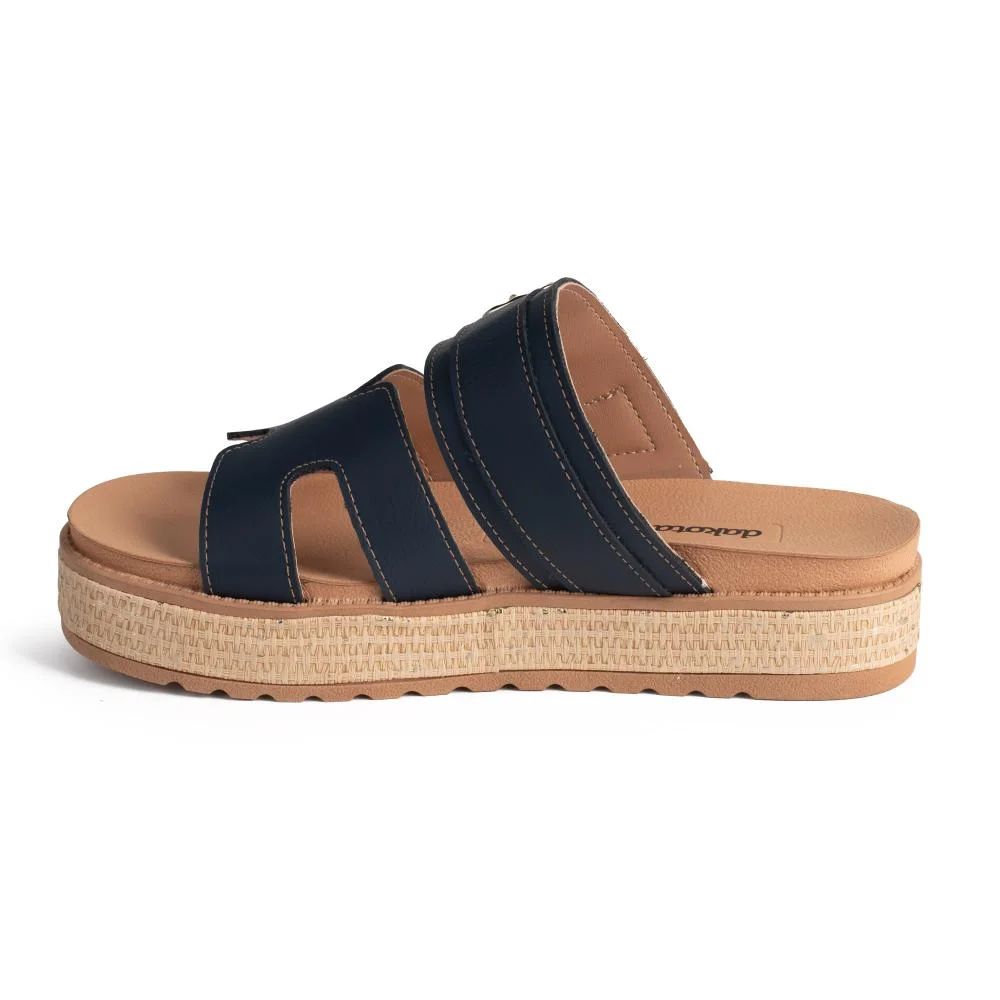 Slide Dakota Flatform Feminina Y9471 Azul Marinho 4