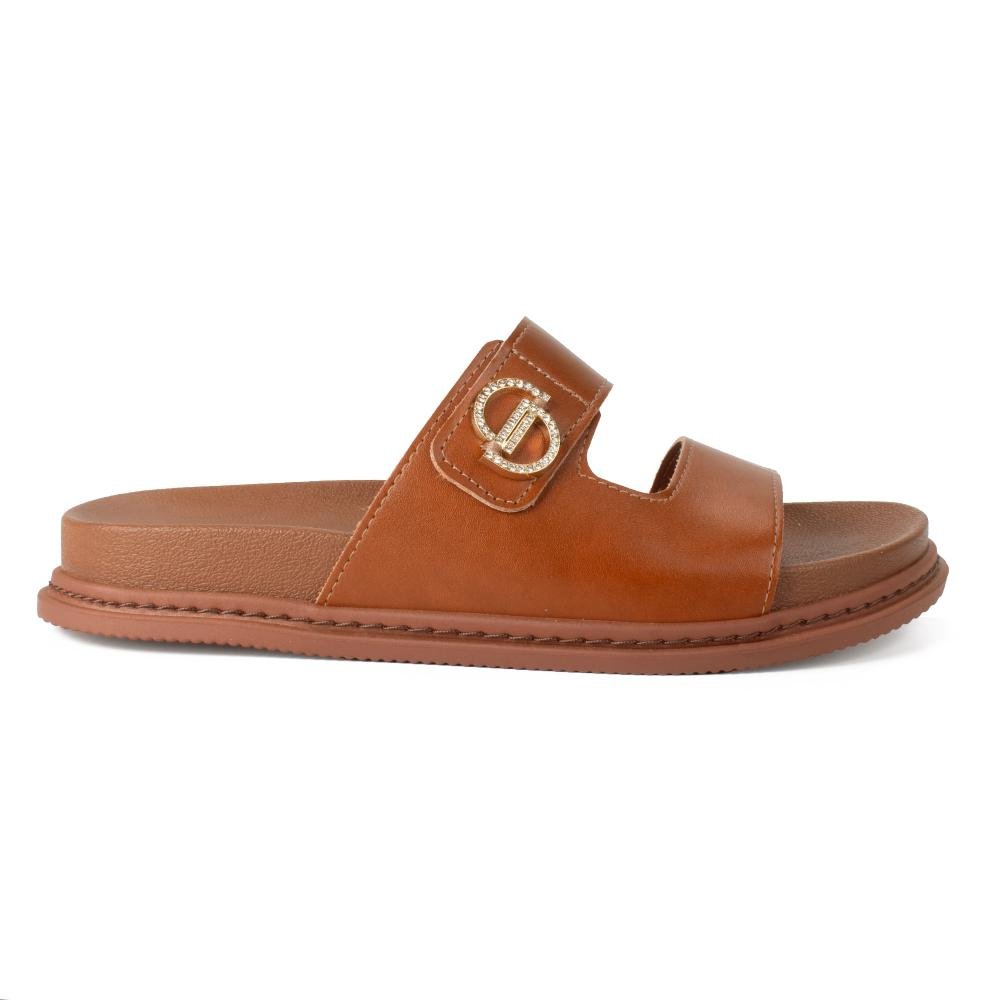 Slide Dakota Flatform Feminina Y9463 Caramelo 3