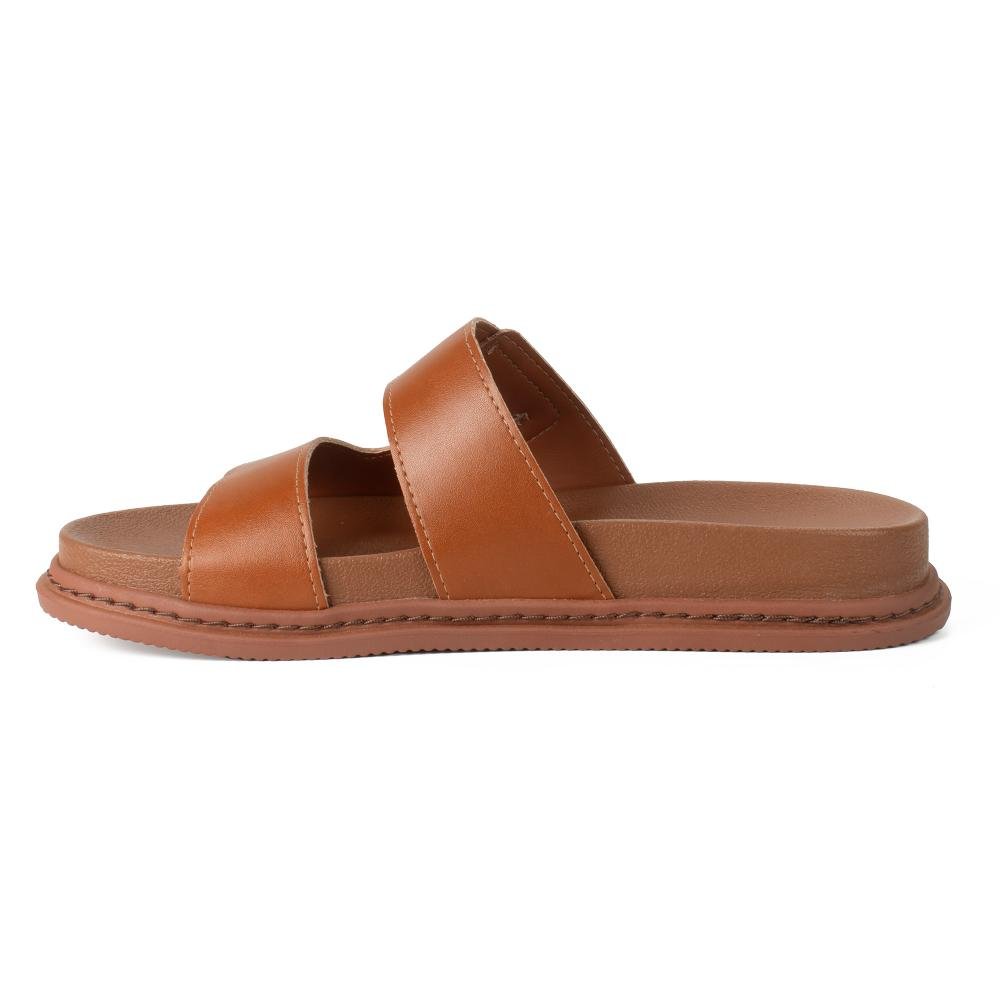 Slide Dakota Flatform Feminina Y9463 Caramelo 4