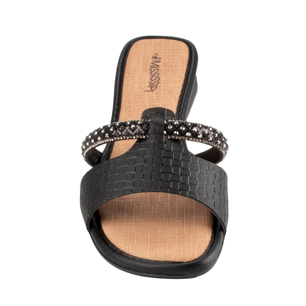 Tamanco Mississipi de Salto Bloco Feminina MF341 Preto 6