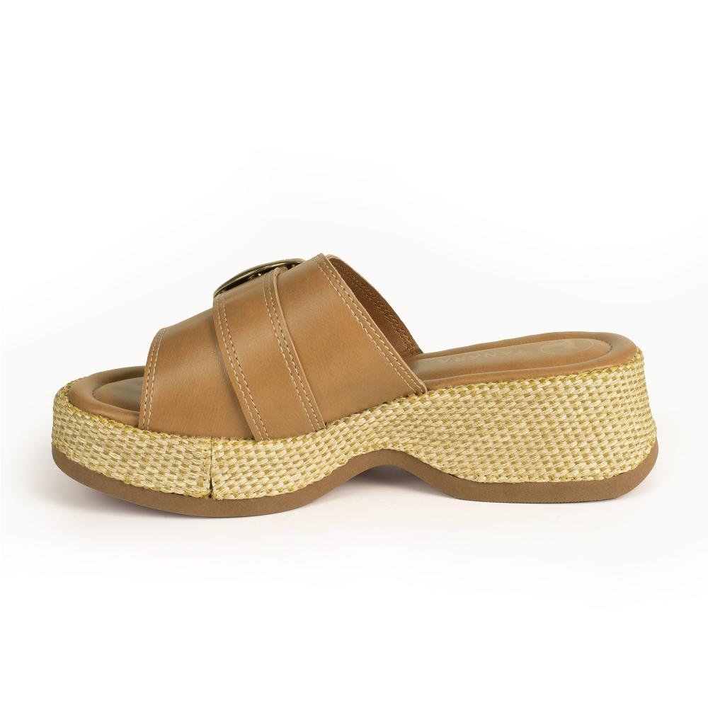 Tamanco Tanara Flatform Feminina T9231 Caramelo 4
