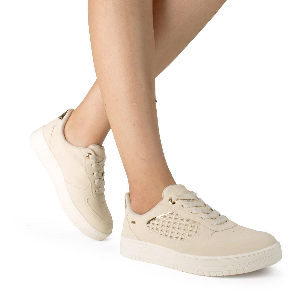 Tênis Dakota Casual Feminino D1041 Bege Claro 2