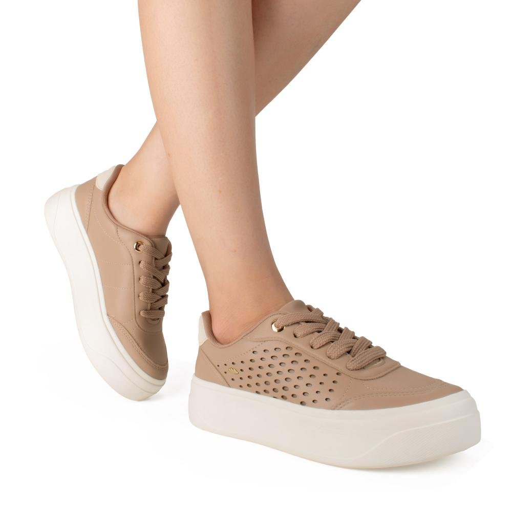 Tênis Dakota Flatform Feminino D0981 Marrom Claro 2